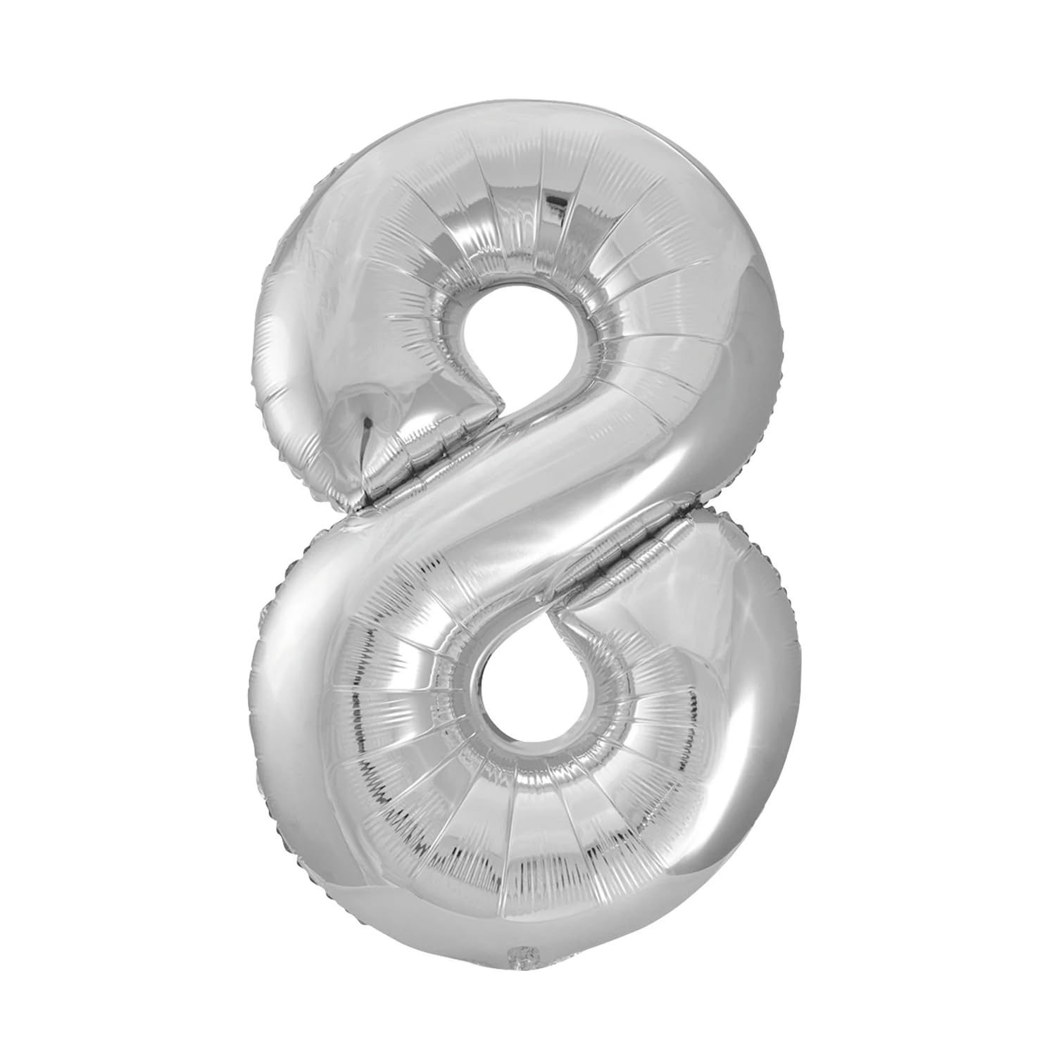 Unique Party Silver Giant Number 8 Balloon, 86Cm