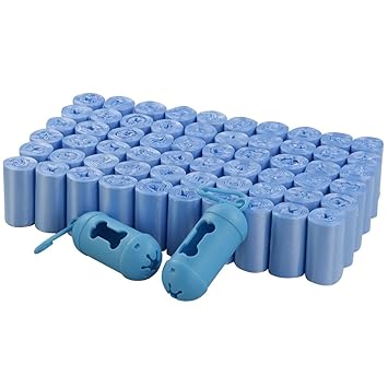 HOMMP Poop Bags-Dog Waste Bags, 60 Rolls /1200 Bags, Unscented + 2 Dispensers