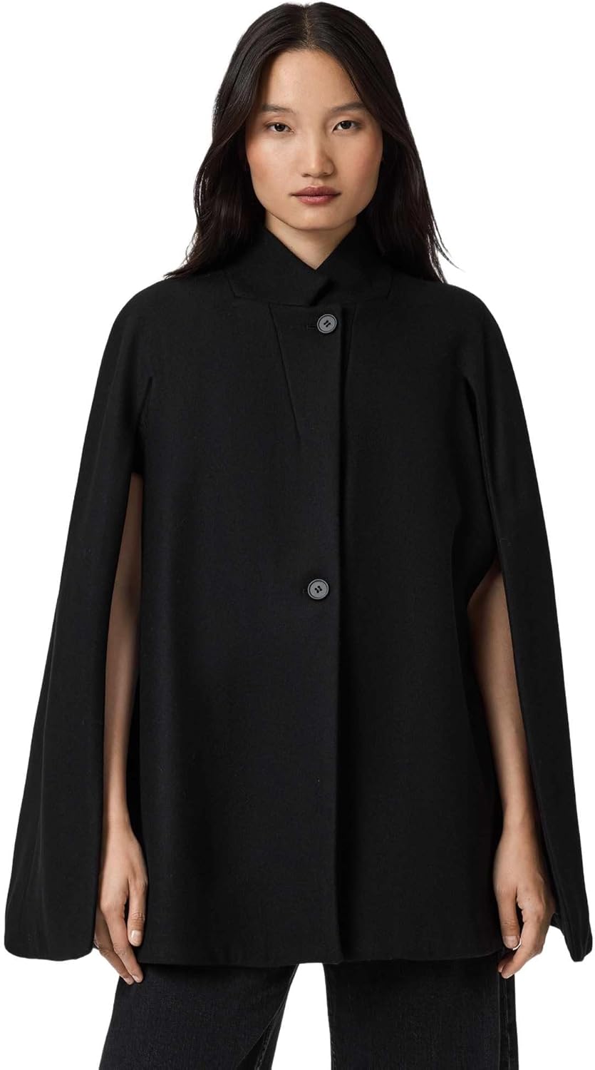 AllSaints womens Lunis Cape Coat - Image 2