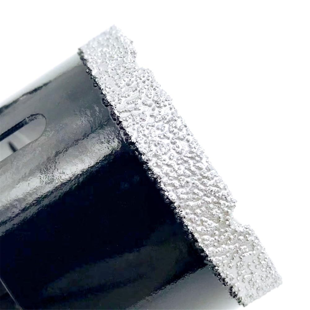 1pc 6mm-100mm Filettatura per vuoto Brasato Apri foro Punta per perforazione M14 Punta per smerigliatrice angolare per piastrelle di ceramica Granito Marmo, 45mm