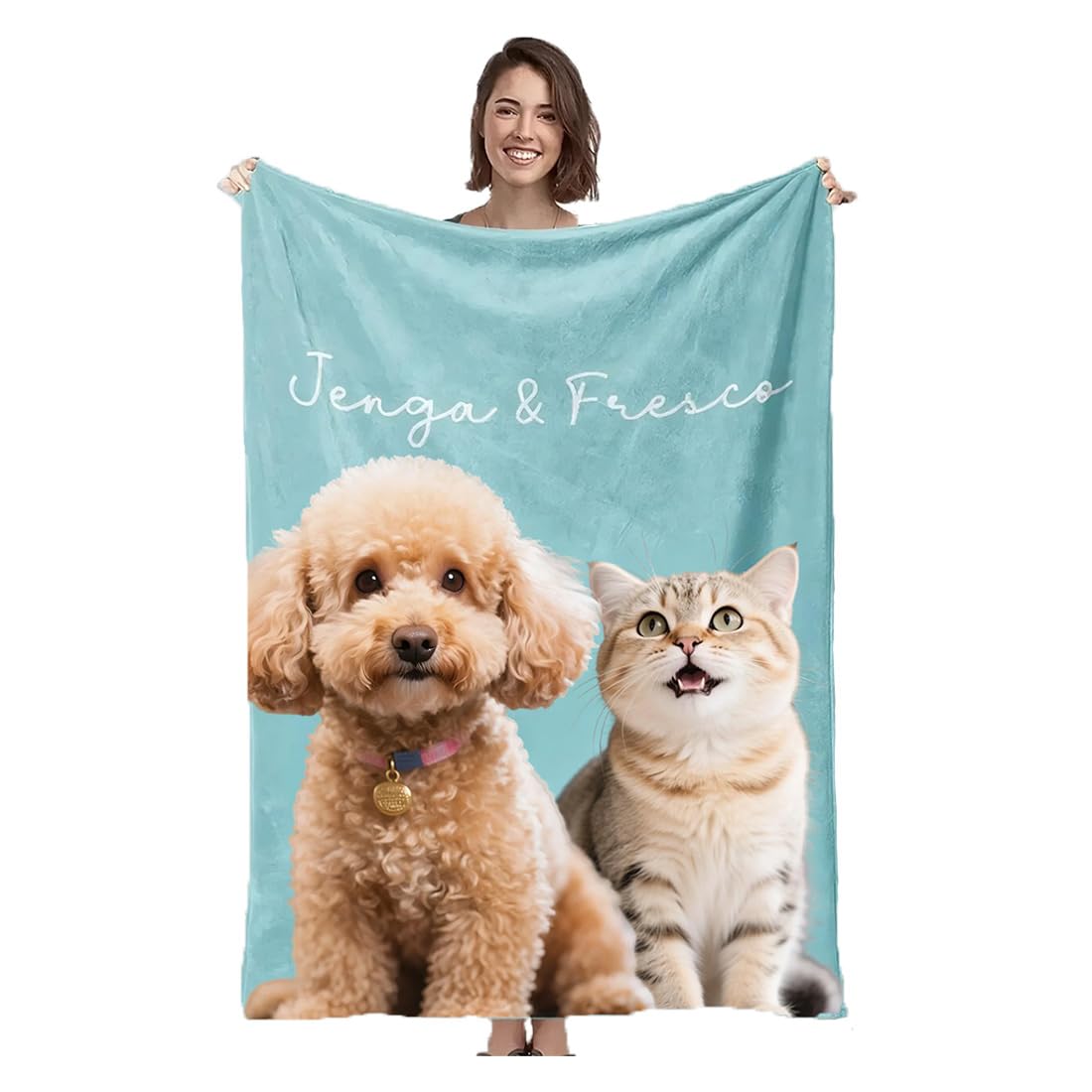 Amazon｜オリジナル ブランケット 写真入り 毛布 名入れ ひざ掛け