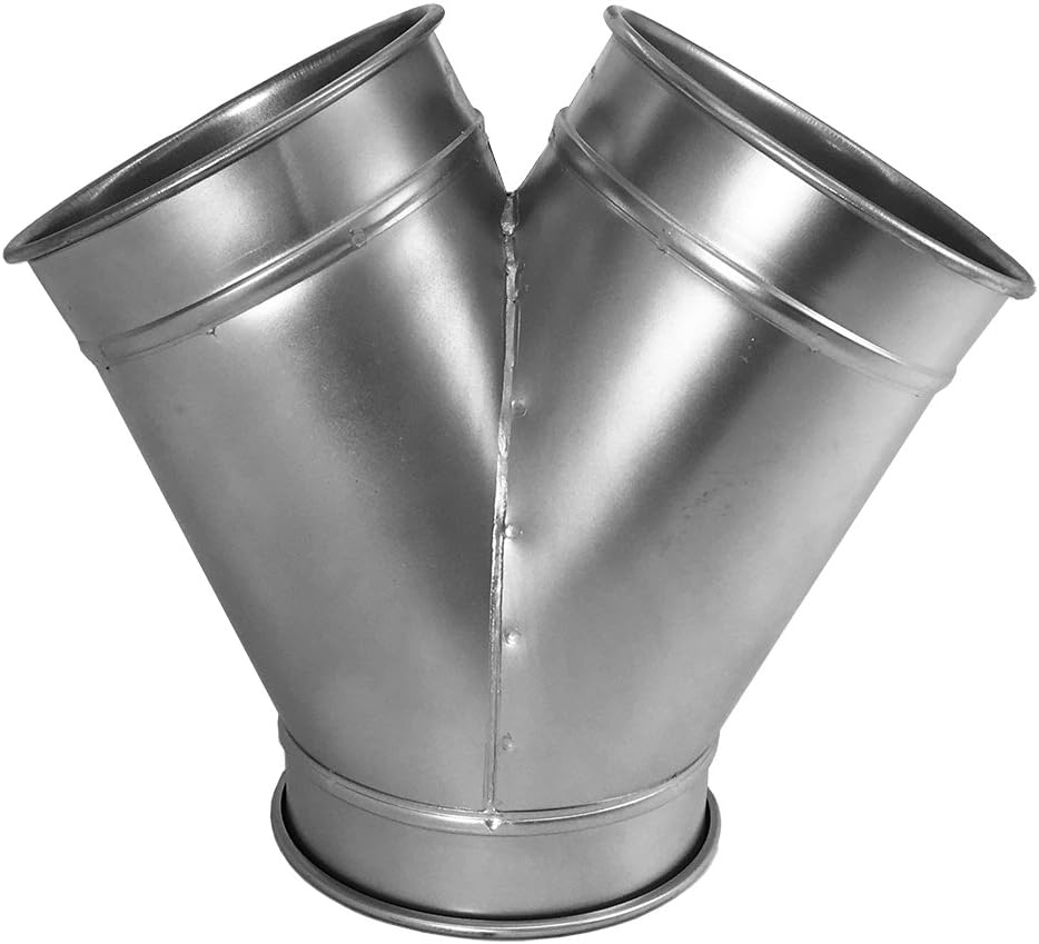 3221-0707-107000 Ducting Qf Y Branch 30 Degree 7-7-7, 7" Dia, Galvanized Steel