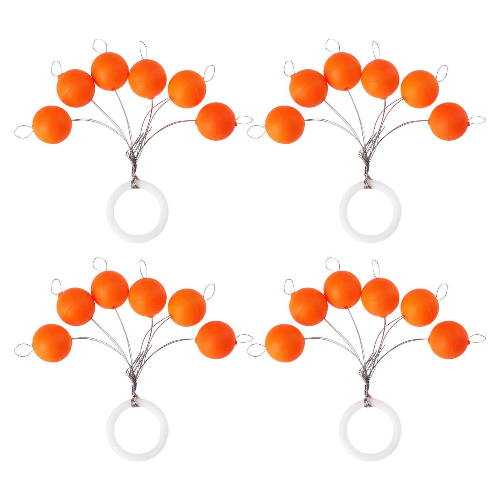 VGOL 4x Orange Surface Blob Floats, Bite Indicator for Fly Fishing Shallow Weedy Waters, 3.5# 10mm