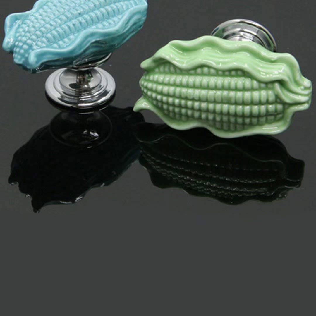 10 pomelli per armadietti in ceramica, maniglie per mobili da cucina, maniglie per cassetti, maniglie per porte e armadi, maniglie per cassetti, decorazioni per la casa (verde)