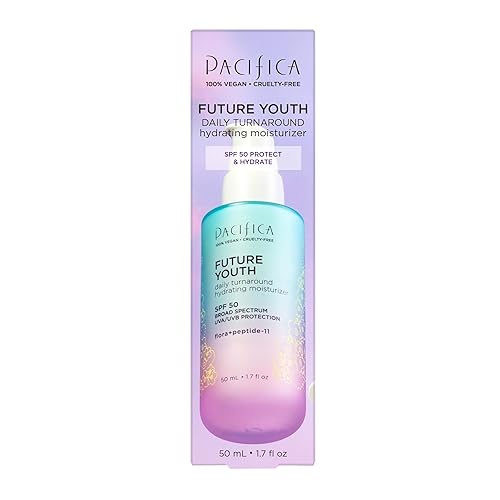 Miniatura 10 de Pacifica Beauty, Future Youth Daily Turnaround Hidratante Hidratante SPF 50, Protector Solar Facial Ligero, Absorción Rápida, Combate los Signos del