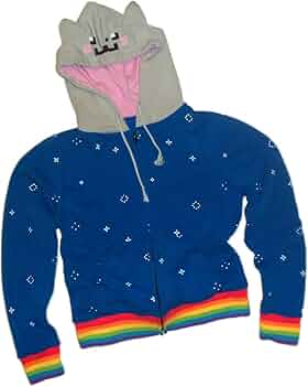 Nyan Cat Juniors Zipper-Fleece Hoodie Sweatshirt, XX-Large