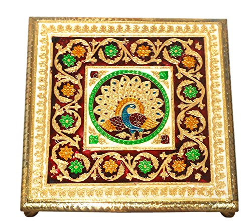 VRINDAVAN BAZAARChowki Laminated 12" for Home Décor | Worship Accessory