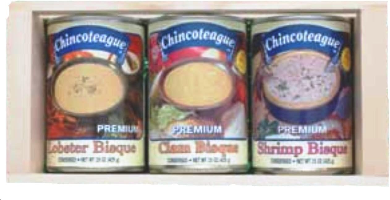 Chincoteague Seafood Bisque Sampler Crate, 4.5-Pound