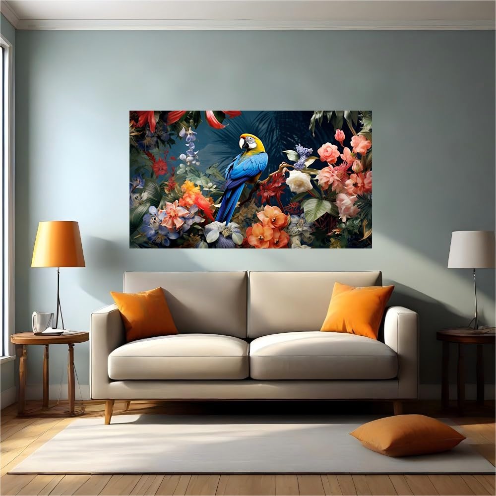 Adhesivo de pared loros tropicales para decorar habitaciones infantiles y salones modernos