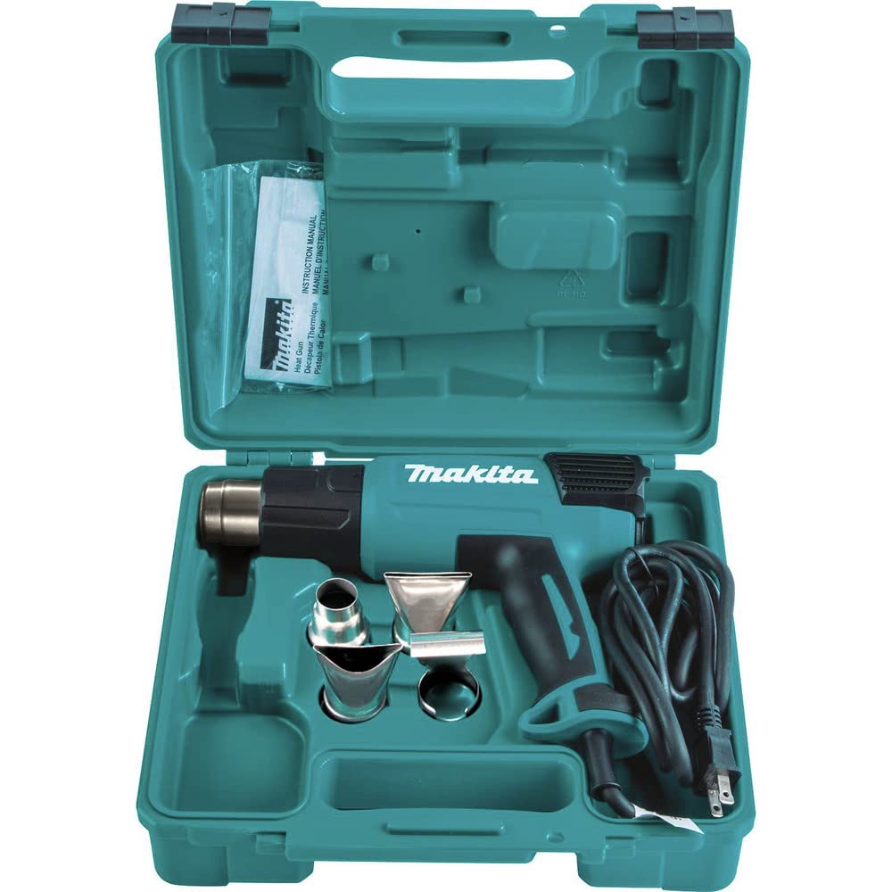 Makita HG6530VK Heißluftpistolen-Set mit variabler Temperatur, mit LCD-Digitalanzeige