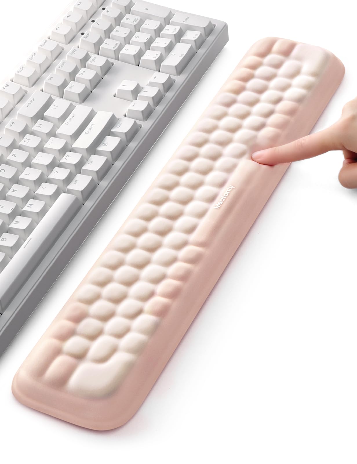 meatanty Keyboard Wrist Rest, Ergonomic Keypad Support, Soft Memory Foam Hand Rest Pad for Typing Comfort, Computer Desk Accessories Hand Palm Pain Relief, Laptop Office Home School Women Girl Cute