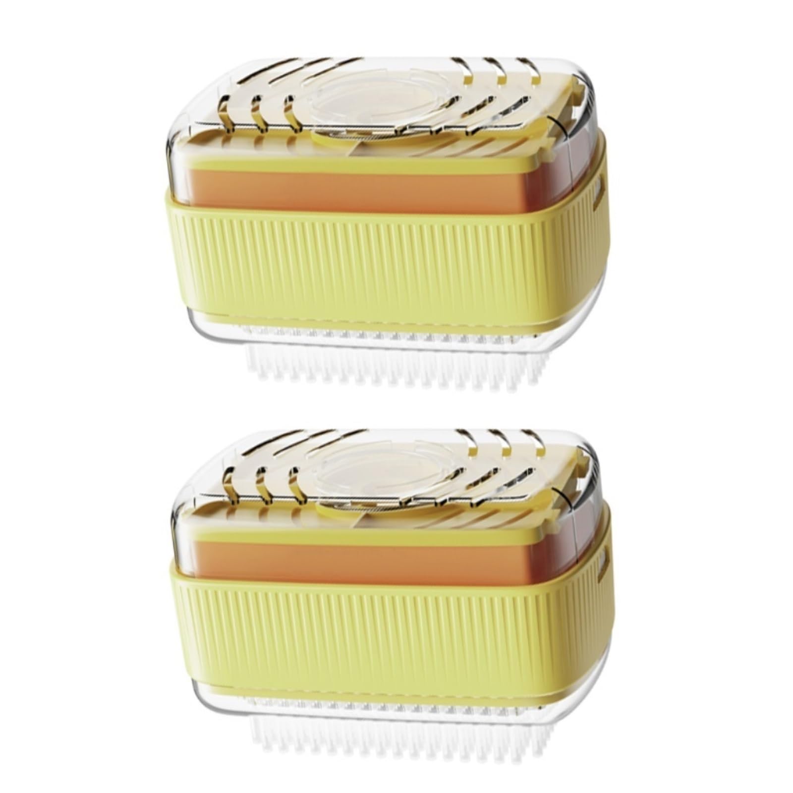 soap dish, Soap Dish Pack Of 2 Foaming Storage Box Multicolor(Amarillo)