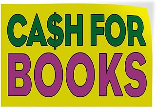 Decal Stickers Multiple Sizes Cash for Books A Advertising Printing Industrial Vinyl Safety Sign Label Business 12x8Inches