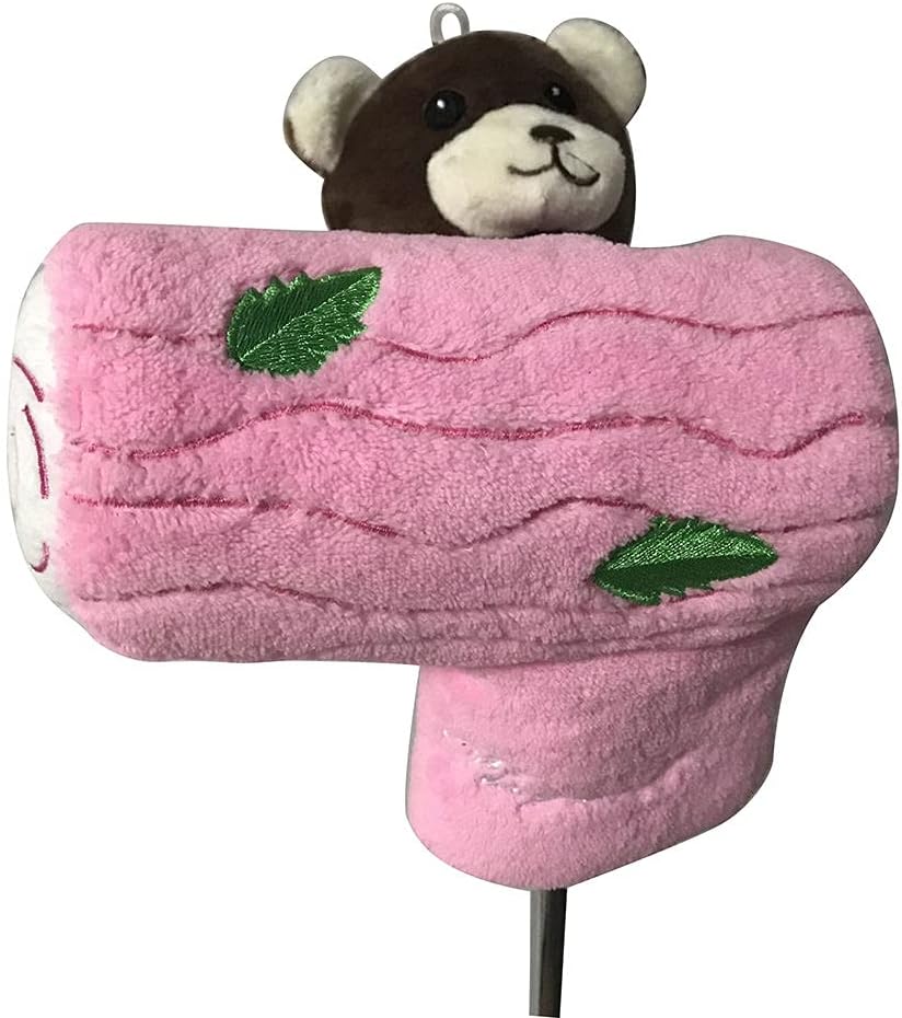 Golf Club Headcover, Golf Putter Cover Novelty Animal (Pink)