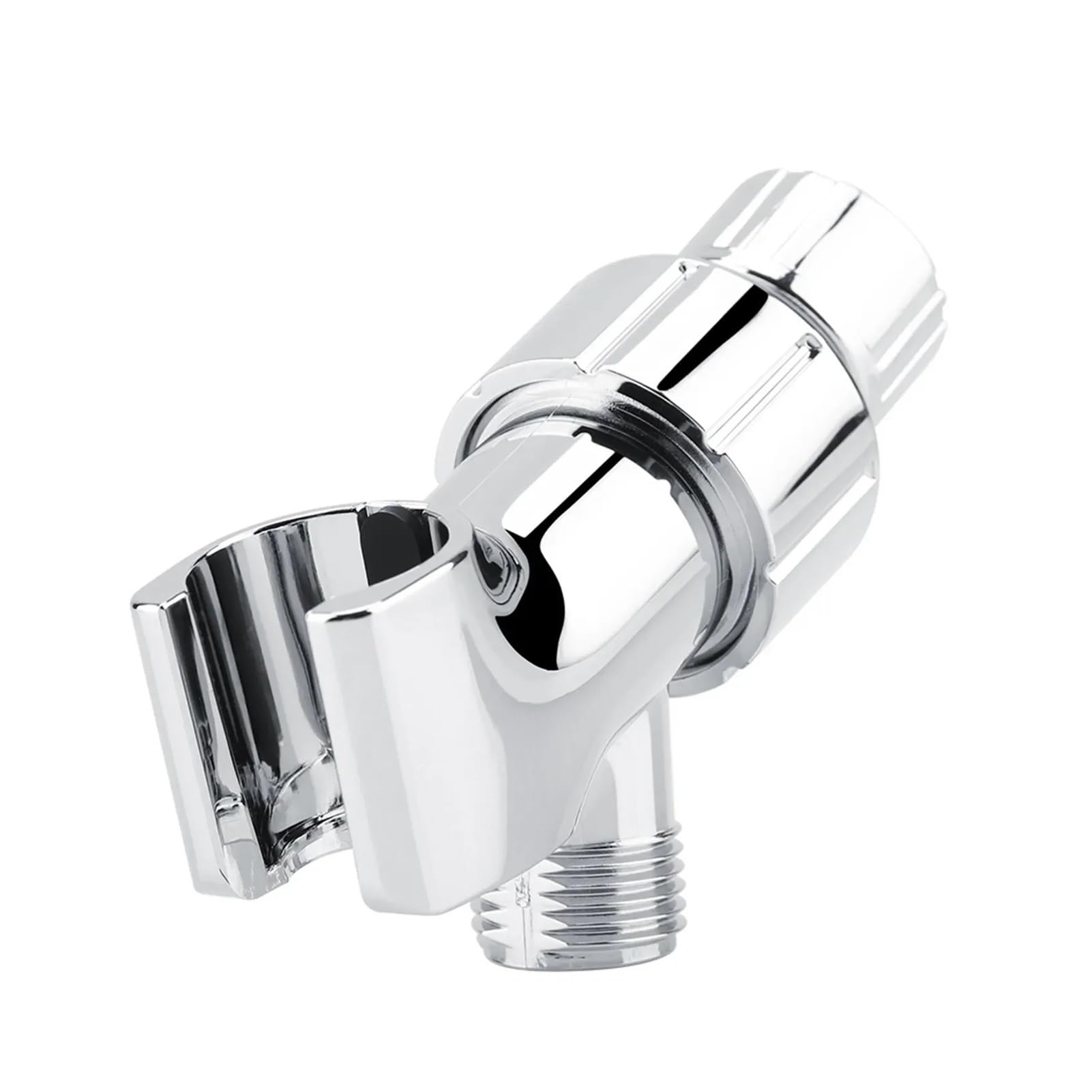 Bngdfdgh Silver 3-Way Chrome Plating Shower Head Diverter Arm Mounted Bracket Bathroom Accessories Holder