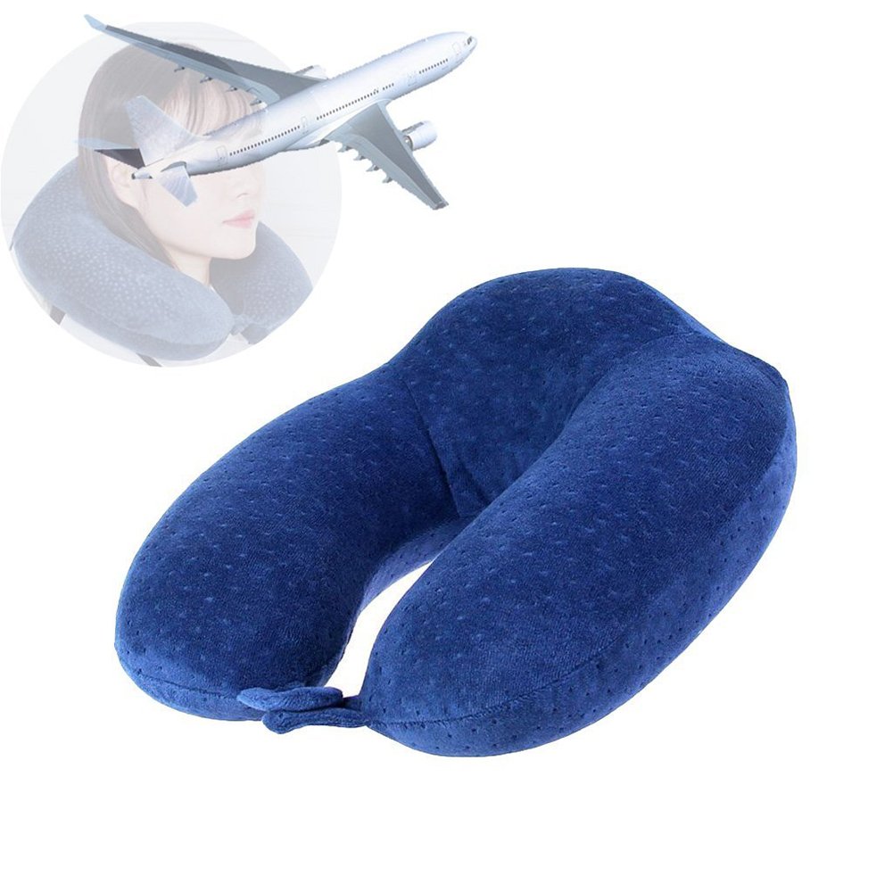 Hidetex Travel Pillow Memory Foam Neck Car Airplane Comfortable U Shape Pillow with Washable Cover