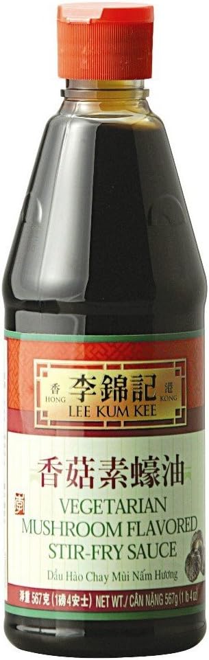 Lee Kum Kee Vegetarian Mushroom Flavored Stir-Fry Sauce, 20-Ounce Bottles