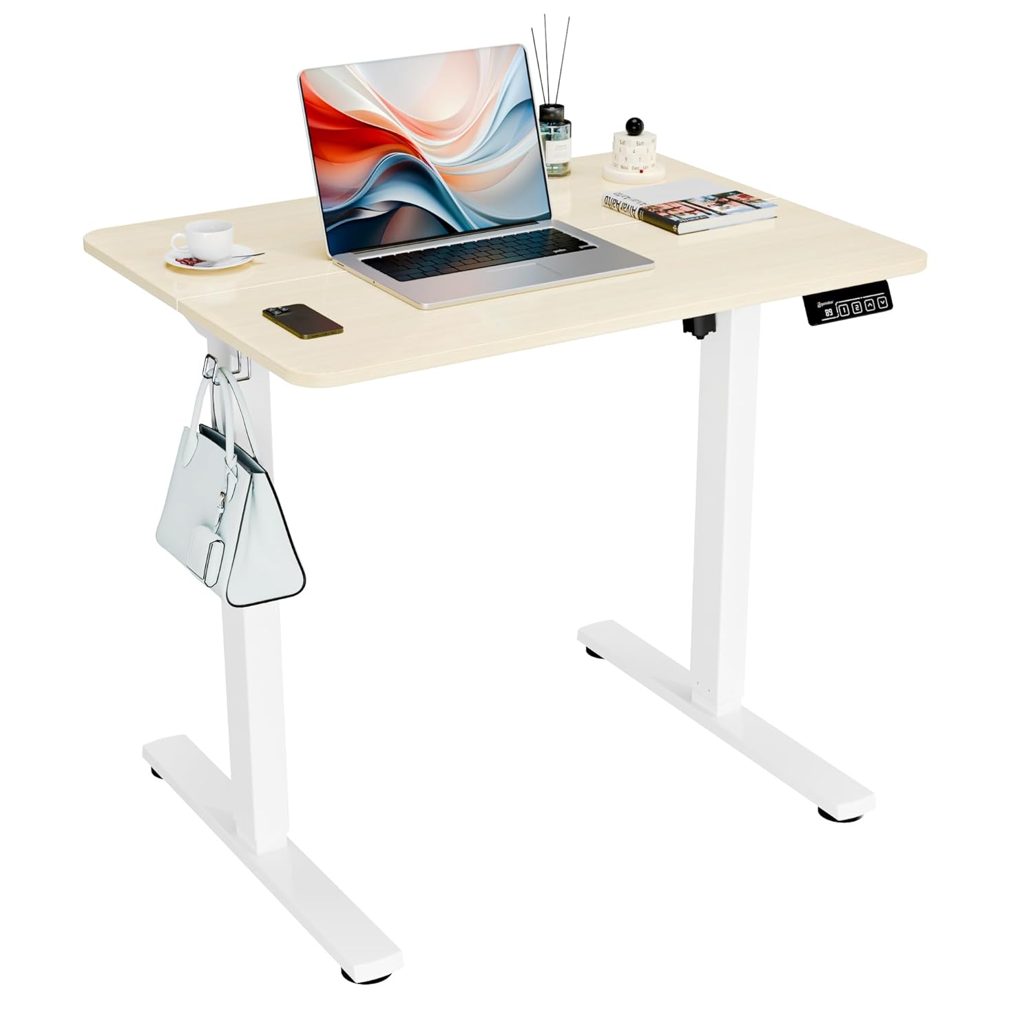 ERGOMAKER Electric Standing Desk 31 5 x 23 6 Height Adjustable Sit Stand Desk with Splice Board for