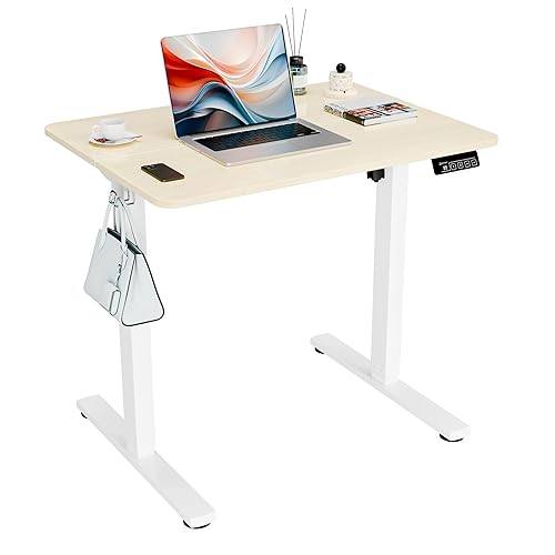 ERGOMAKER Electric Standing Desk, 31.5" x 23.6" Height Adjustable Sit