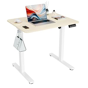 ERGOMAKER Electric Standing Desk 31 5 x 23 6 Height Adjustable Sit Stand Desk with Splice Board for