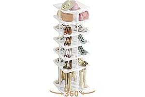 DIMJ Rotating Shoe Rack Tower - Organize Shoes Effortlessly
