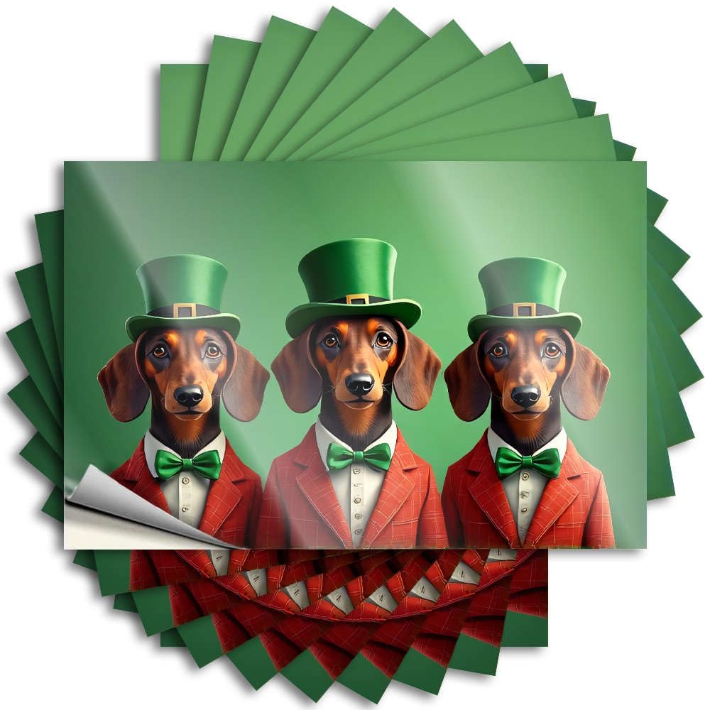 Saying Man CABE Decor | Fluffy Bottle Three Dachshunds in Top Hats and Suits. for Essentials(12X18CM)