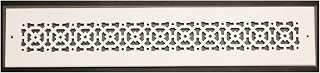 Achtek AIR RETURN 3"x 24" Duct Opening (Overall Size 5"x 26") | Heavy Cast Aluminum Air Grille HVAC Duct Cover With Screw Holes For Wall/Ceiling Not for Floor || Powder Coated White