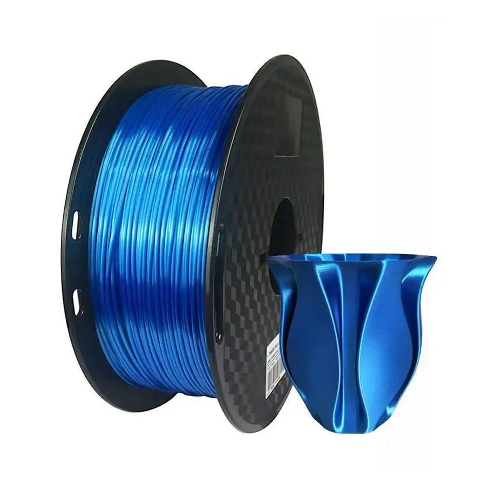 3D Drucker Filament, Seiden-PLA-Filament 1,75 mm 500 g, 3D-Drucker-Filament, seidiger Glanz, 3D-Stift-Druckmaterialien, glänzendes metallisches glattes Silber-Gold-Pla(Silk SAPPHIRE BLUE)