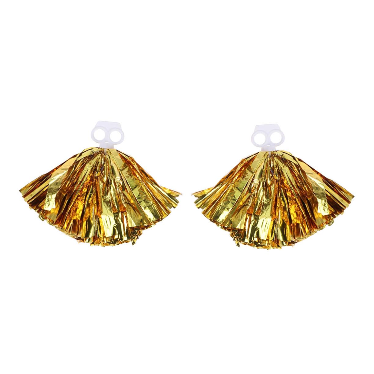 Cheerleader Pompons aus Kunststoffringen 2 Stück Gold für College