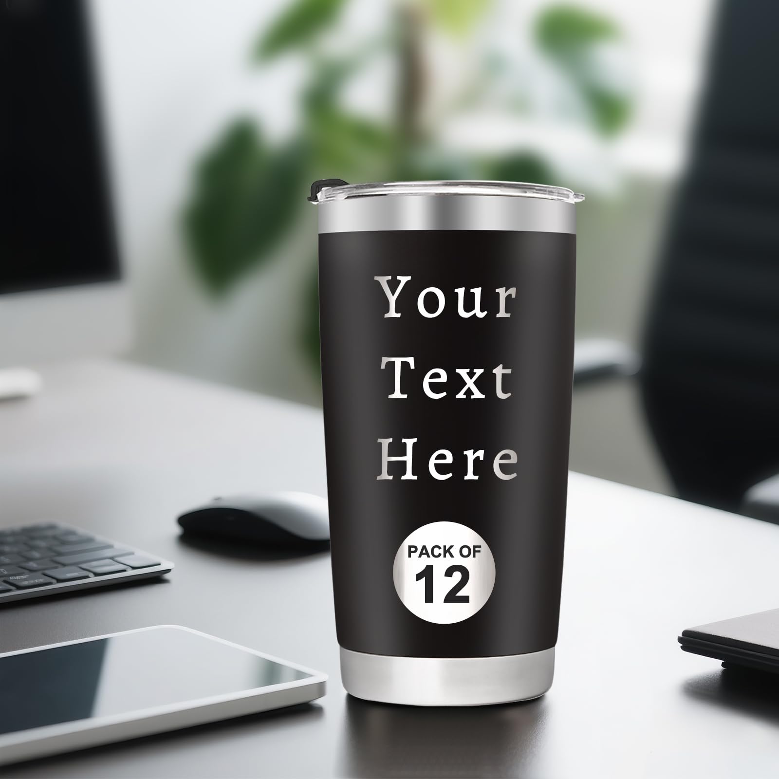Personalized Bulk Tumblers 20 oz, Set of 6/12/24/48, Custom Bulk Pack, Personalized Tumblers with Engraved Names, Custom Coffee Tumbler, Customized Office Gifts for Men Women