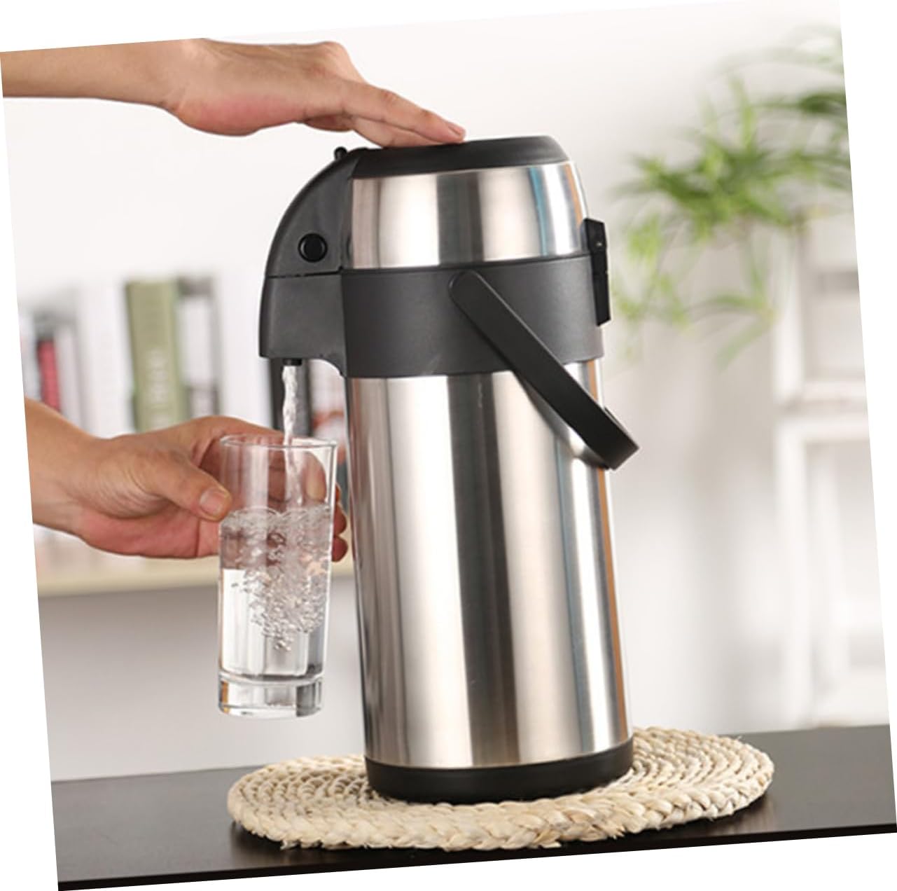 Pressure Kettle Insulation Pot 2.5l Water Bottle Stainless Steel Easy Push Release