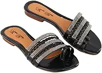 Sandália Rasteirinha Feminina Strass Diamante Confort