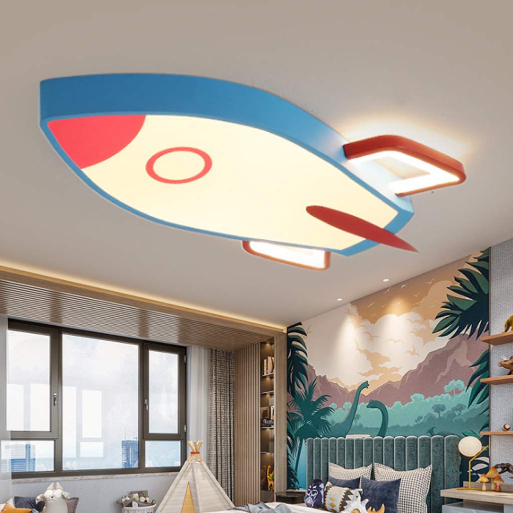 Plafoniera A LED per Camerette Plafoniere Razzo Lampadario Moderno Paralume Acrilico Luci Creative per Bambini Dimmerabili Telecomando Bambini Ragazzi Soggiorno Illuminazione Camera da Letto