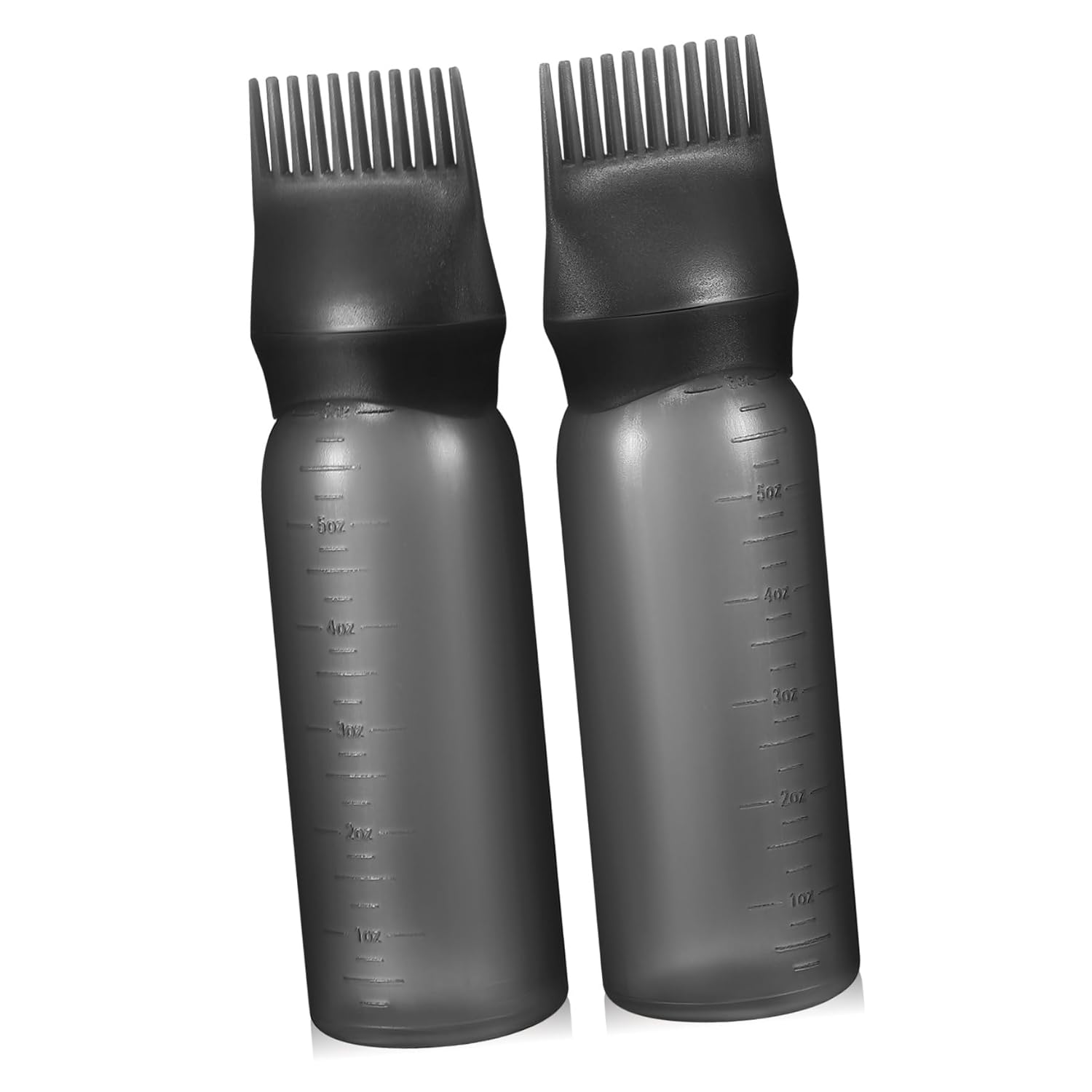 2Pcs Hair Oil Applicator Bottles with Root Comb for Hair Dye Squeeze Bottles for Salon Use Graduated Scale for Precise Application