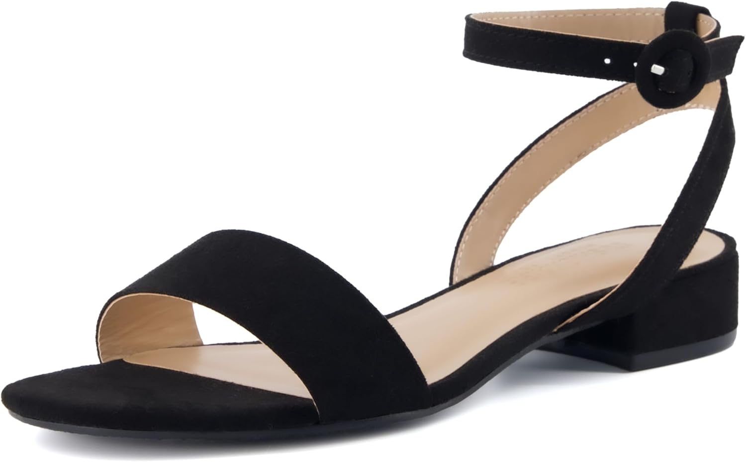 CUSHIONAIRE Women’s Nila one band low block heel sandal +Wide Widths Available