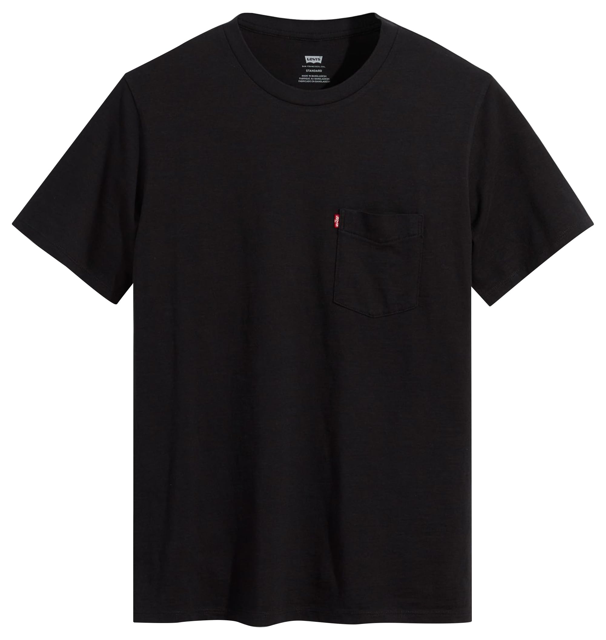 Levi's Men's SS Classic Pocket Tee Non Graphic Tees, Mineral Black, XL
