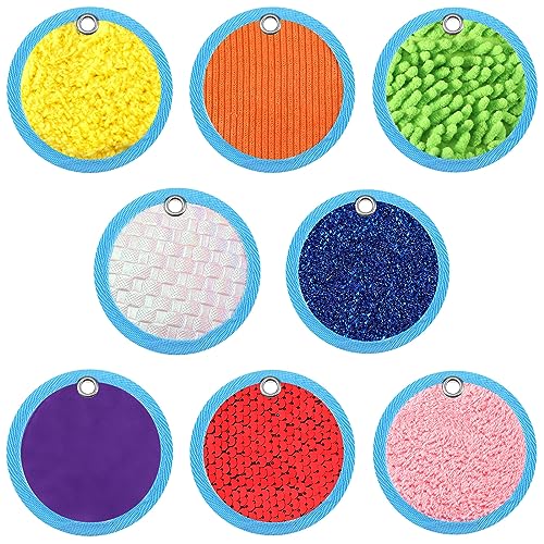 Image of Boao 8 Set Mini Sensory Mats Assorted Textured Play Mats Sensory Floor Tiles Educational Tactile Toys for Activity(4 Inch,Round)