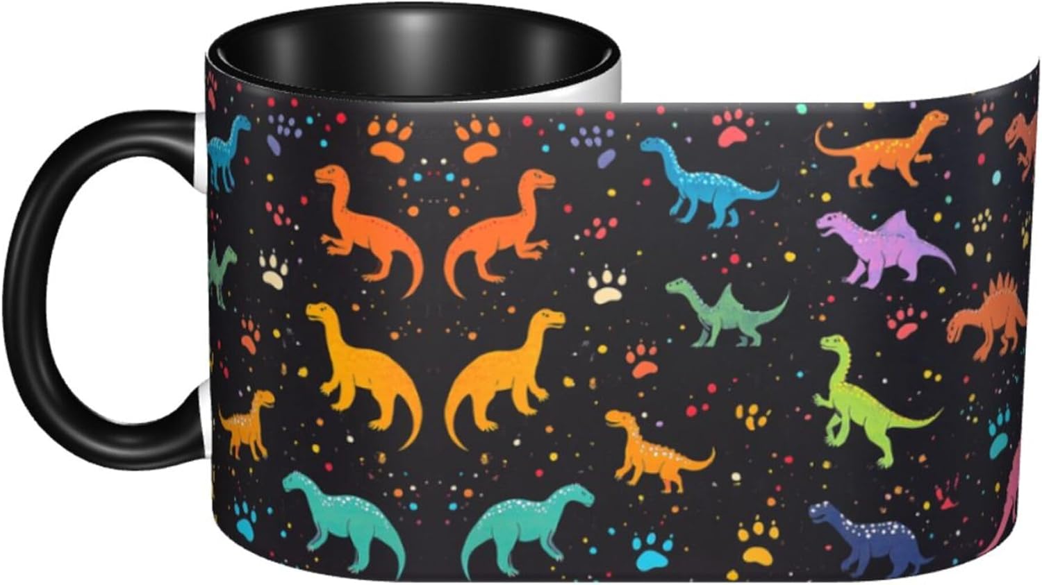 Dinosaur Coffee Mug for Women Ceramic Tea Cup with Handle 11oz Funny Novelty Mugs Porcelain Mug Gift for Office Home - Image 3