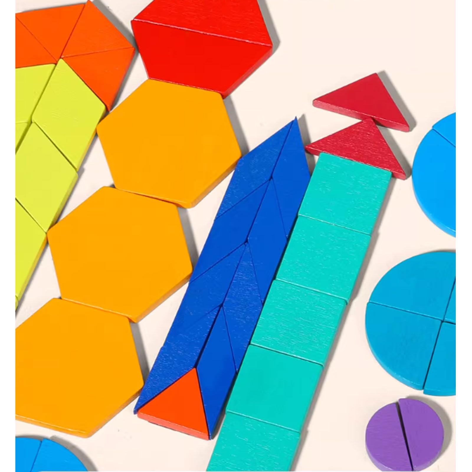 Set de Rompecabezas de Formas Geométricas Magnéticas Montessori, 288 piezas