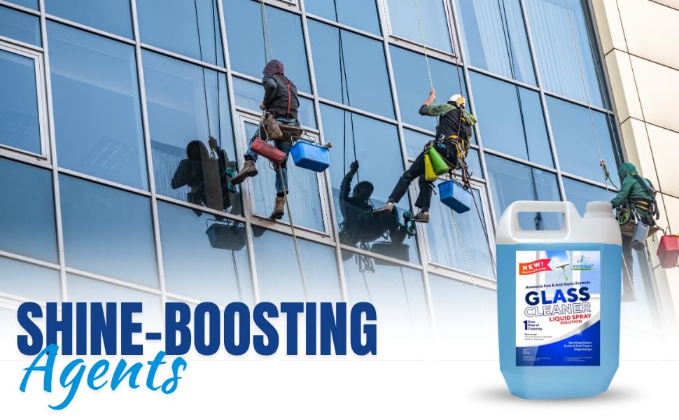 VITSZEE Antibacterial Ultra Glass Cleaner 5L | Window, Mirror for Car, Kitchen and Home Surfaces, Multi Surface Household cleaning - Image 4 thumbnail