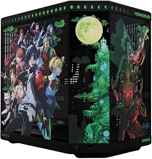 Hyte Y70 Persona 3 Reload Official Licensed - Mid-Tower ATX Gaming PC Desktop Case - Panoramic Tempered Glass - Dual Chamber - High Airflow Chassis - PCIE 4.0 Riser Cable Included - Black