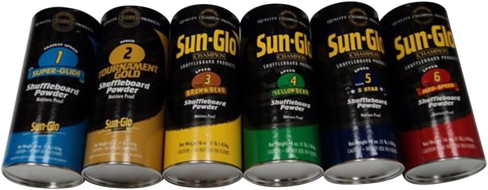 Sun-Glo Ultimate Variety Shuffleboard Powder Wax 6 Pack