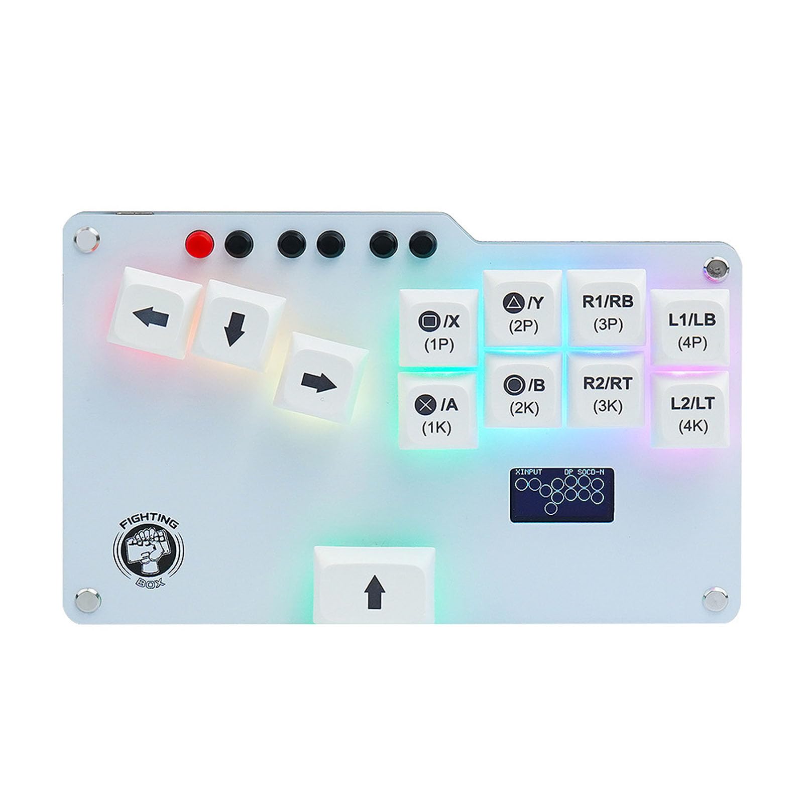 Klawiatura Fighting Box z Przełącznikiem Cherry MX dla Kontroler Gier Game Stick o Niskim Opóźnieniu, Fabrycznie Zainstalowane Oprogramowanie Sprzętowe, łatwa w