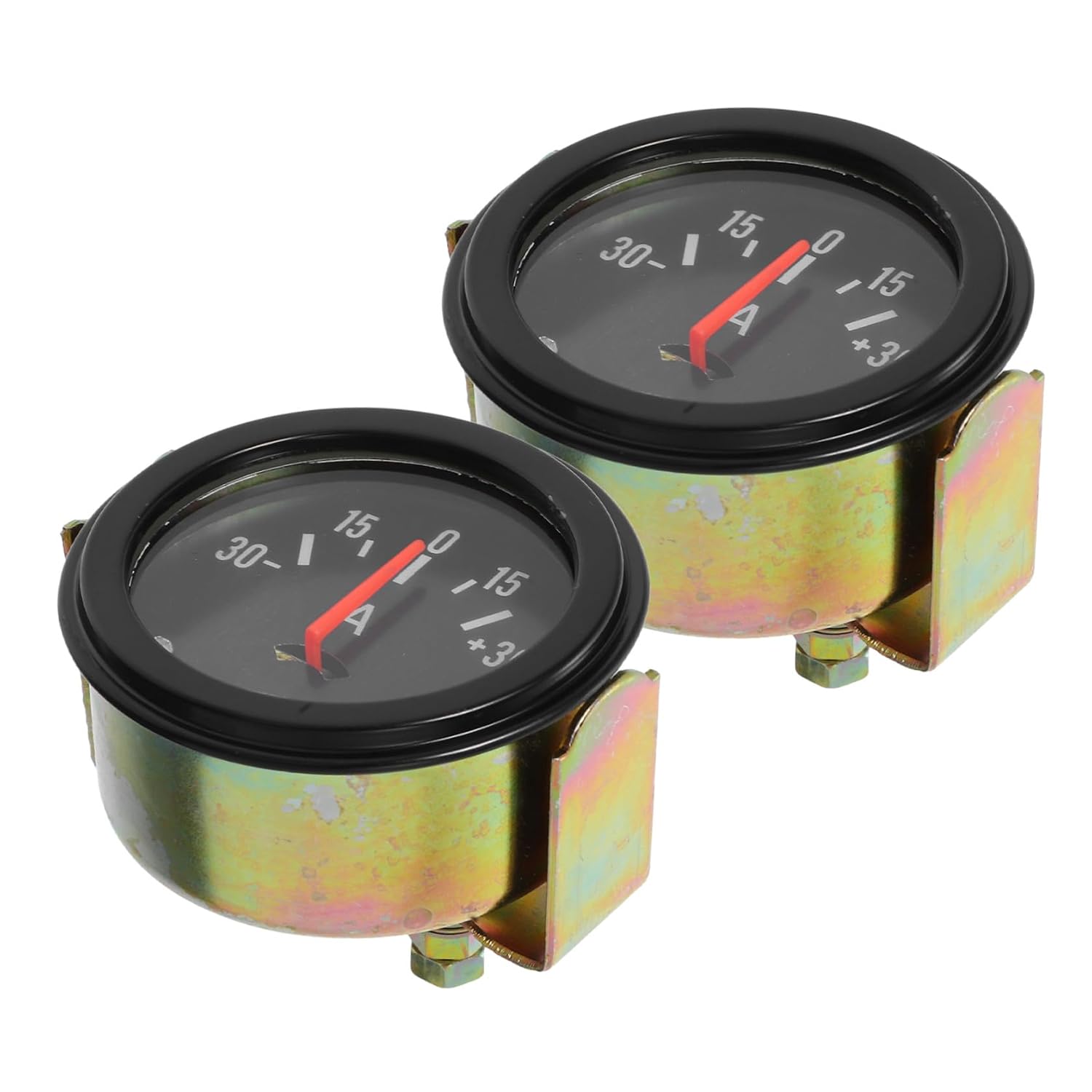 Universal 2pcs Ammeter Gauge Meter 12v-24v 30a Current Meter Voltmeter for Car Truck ATV Automotive Voltage Monitor and Alternator Tester