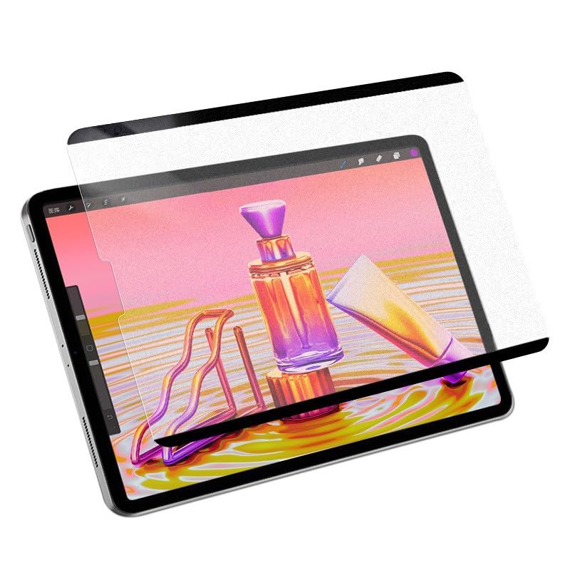 Removable Magnetic Matte Paper Film Screen Protector for Samsung Galaxy Tab S7/S8/S9/S9FE, Reusable Matte Surface PET Film for Writing & Drawing Like on Paper, Anti Glare+Matte Finish（11‘’）