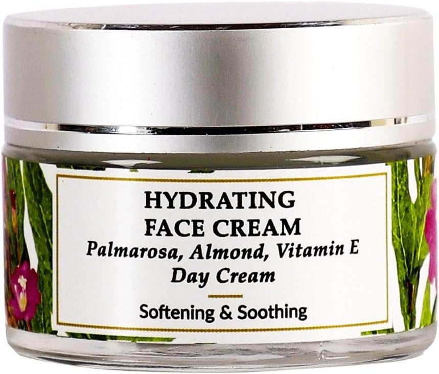 Mirah BelleOrganic & Natural - Palmarosa Hydrating Day Face Cream with Vitamen E - Extremely Dry Skin - Paraben Free 50gm