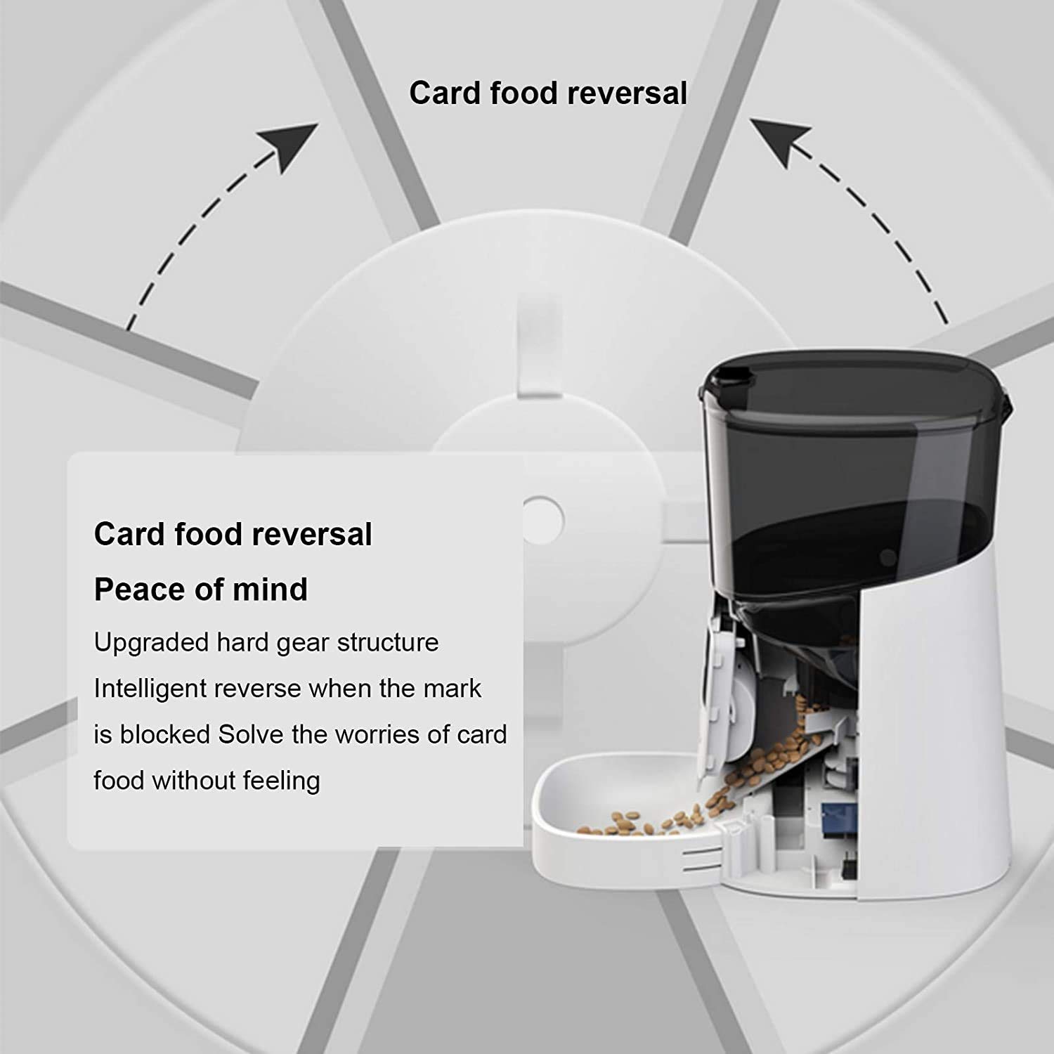 Alimentatore automatico per gatti automatico, Wi-Fi abilitato all'alimentatore per animali domestici intelligente per gatti e cani, con design senza zoccoli Distributore di cibo per cani auto co