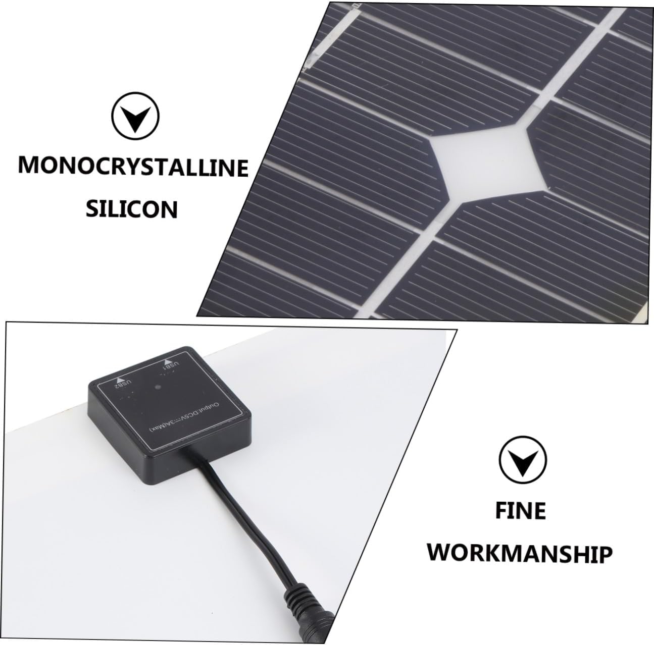 Toddmomy 1set Solar Panel Charger Controller Portable Solar Charging Equipment for Outdoor Activities High Conversion Efficiency Lightweight and Easy to Install