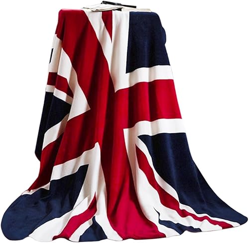 Manta de franela suave de forro polar con bandera británica para cama, sofá, funda de sofá y aire acondicionado, manta cómoda para dormitorio, sala