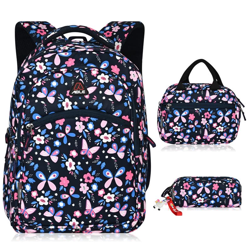ABLE Combo Multi Print Laptop Backpack For Girls - School/College/Casual Backpack (40 Litres).-image-43